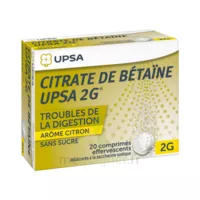 Citrate De Betaïne Upsa 2 G Comprimés Effervescents Sans Sucre Citron 2t/10 à Bassens