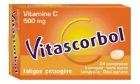 Vitascorbol Sans Sucre Tamponne 500 Mg, Comprimé à Croquer édulcoré Au Sorbitol Et à L'aspartam à Bassens